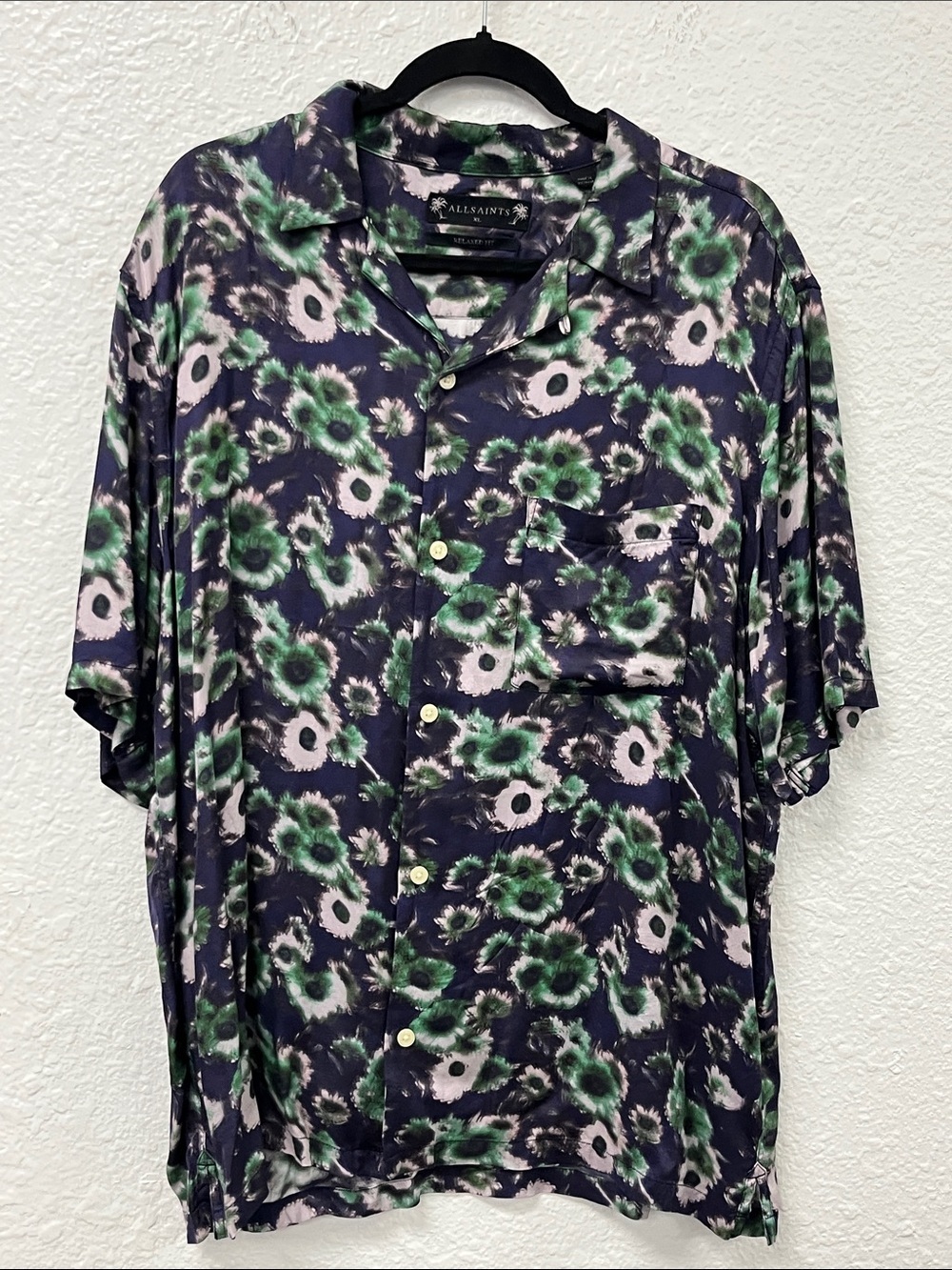 All Saints Florax Viscose SS Button Down Shirt
#1240